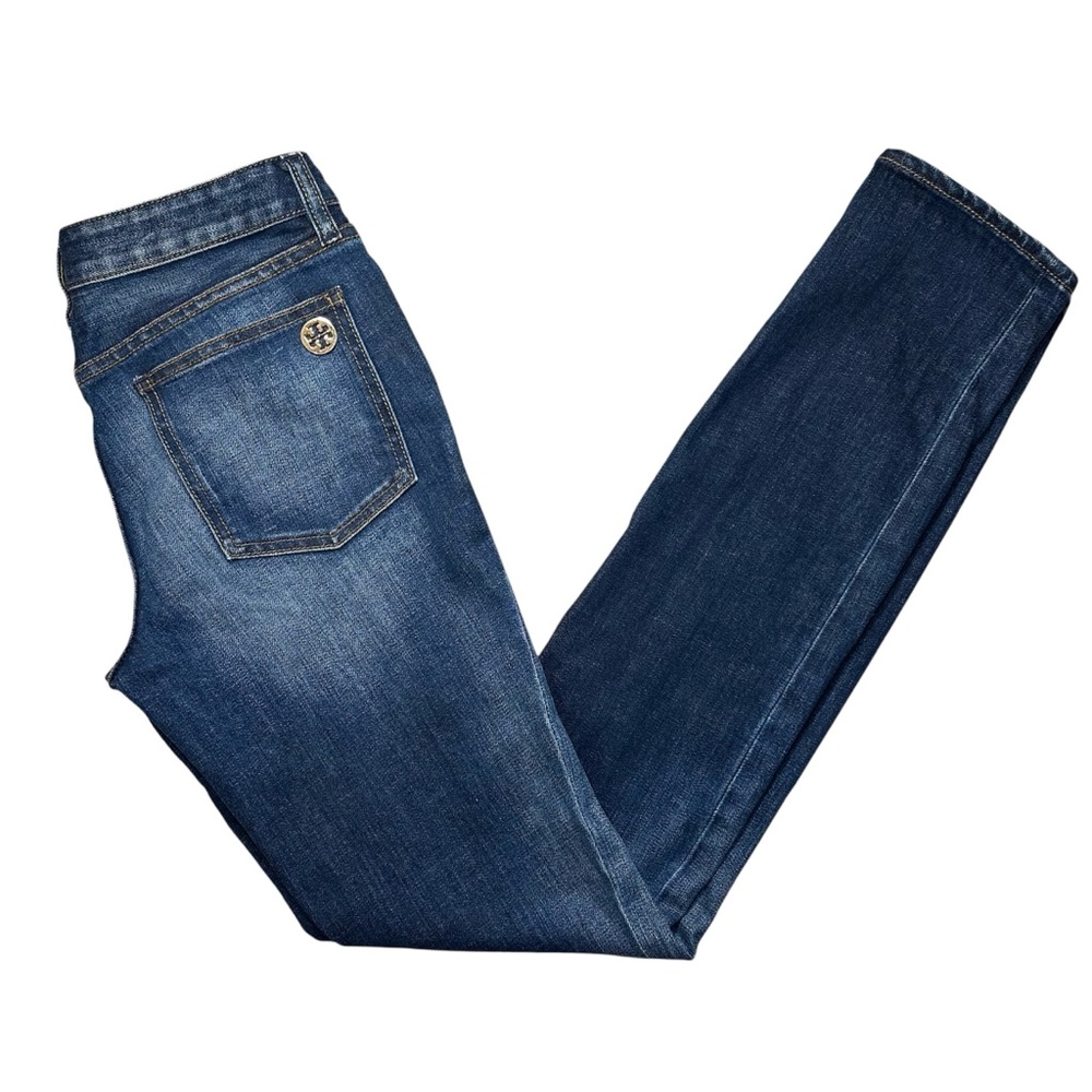 Tory Burch Super Skinny Jeans - Distressed Medium Dark Wash- Women’s Size 29